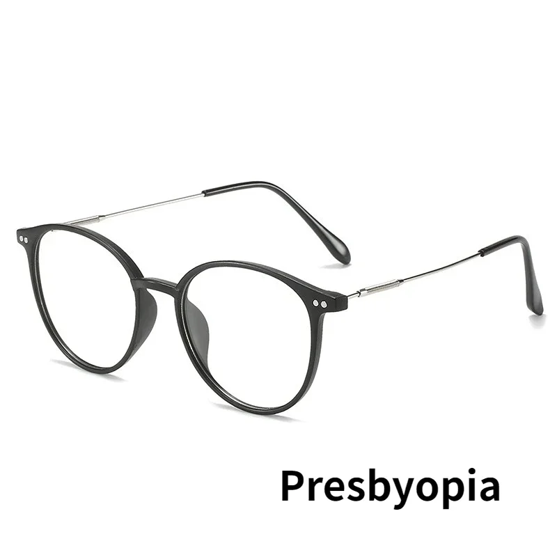 Chic Round Frame Multifocal Anti-Blue Light Reading Glasses