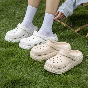 Women Home Slippers Garden Clogs Shoes Men's Sandals Flip Flops Summer Outdoor Couple Beach Slipper Closed Toe Non Slip Sandals 1