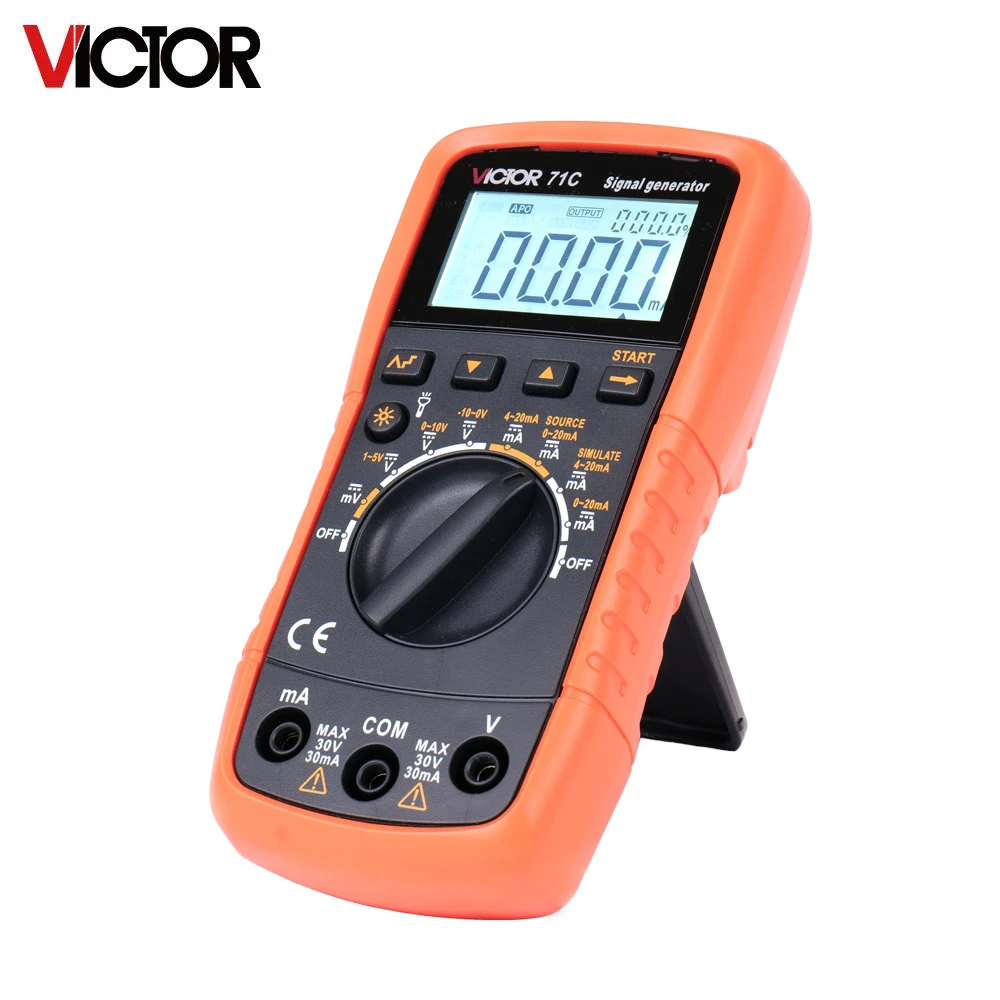 Victor 71C Signal Generator Thermocouple Current Voltage Portable Process Calibrator 4-20mA Analog Transmitter Source Simulator