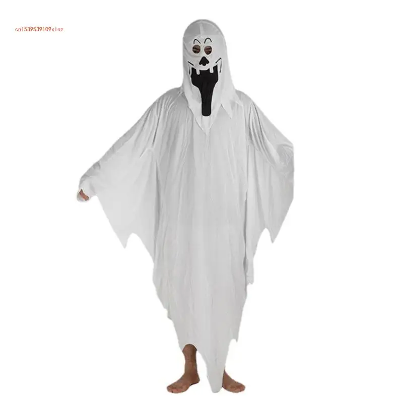 

White Cosplay Costume Halloween Carnival Cosplay Cloak For Adults Party Props