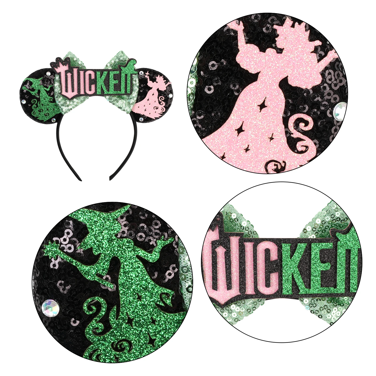 Wicked Witch Cartoon Headband with Letter Decoration