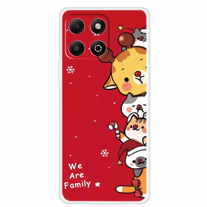 Festive Clear Silicone Phone Case - Soft TPU Christmas Design