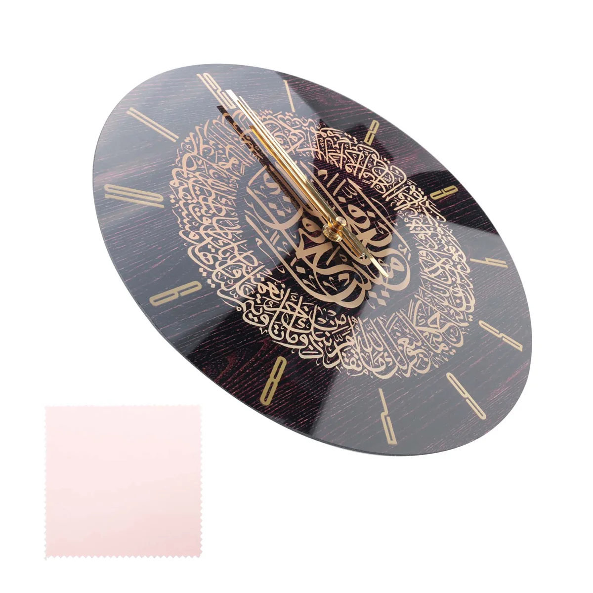 

Acrylic Islamic Wall Clock 30cm Muslim Wall Clock Calligraphy Wall Decoration Art Indoor Wall Clock(Golden)