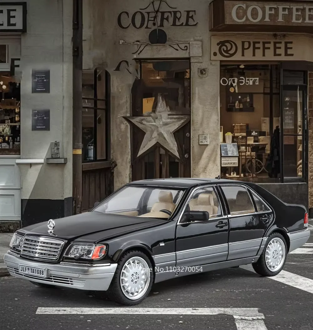 1:24 300SL W140 Legierungsmodell Spielzeug Druckgussauto mit Tonlicht Zurückziehen Türen geöffnet Miniaturmodelle Klassisches Spielzeug Geschenke für Jungen – Detail 14