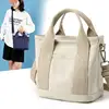 Women's Fashion Handbag Lady Portable Thickened Canvas Handbag Simple Casual Tote Bag Organizer Bag For Travel Zip