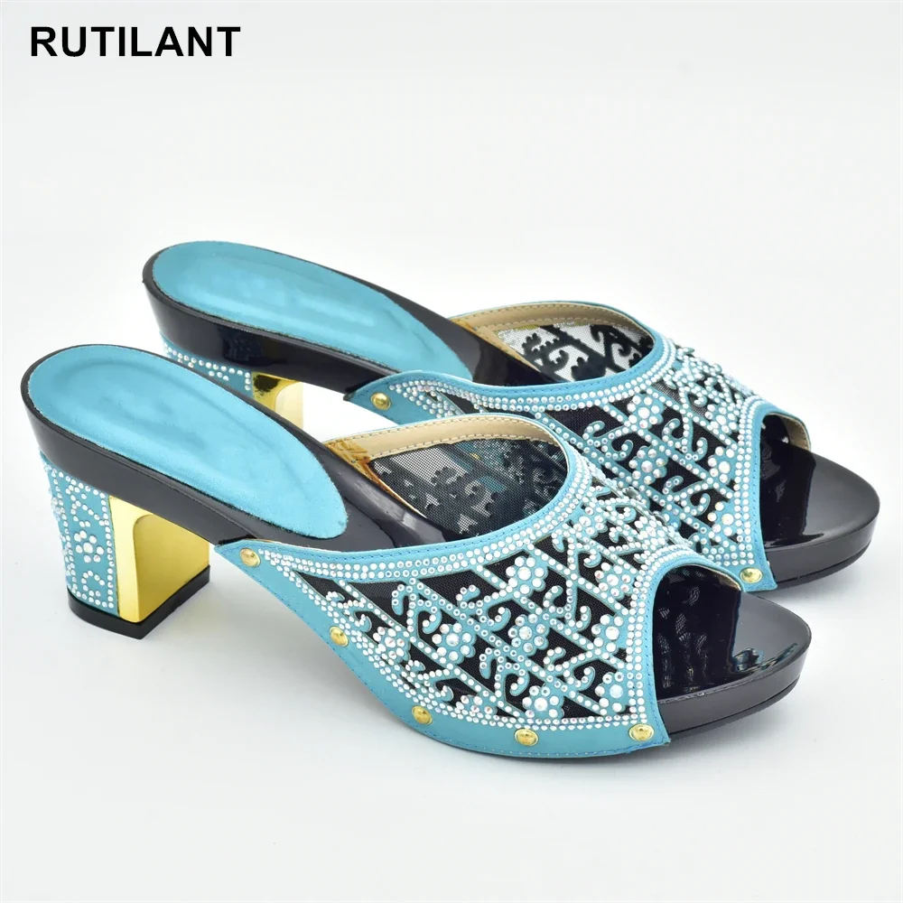 

New Fashion Sandalias Rasteiras Femininas 2023 Summer High Heeled Shoe for Women Crystal Wedding Shoes Decorated with Rhinestone