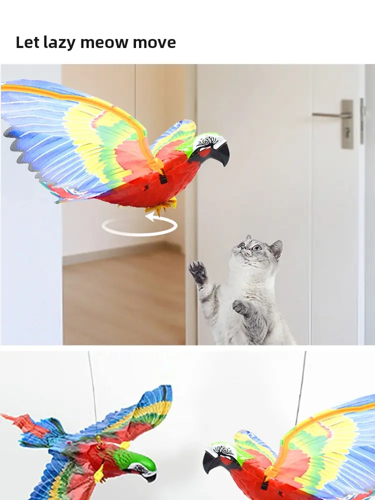 Cat Toys Simulation Electric Parrot Silent