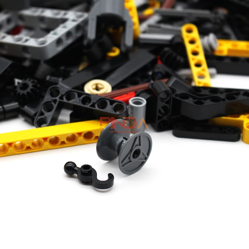 MOC Technical Linear Actuator Turntable Liftarm Pin Connector Axle Parts Building Blocks Kit Compatible Crane Cars Bricks Toys