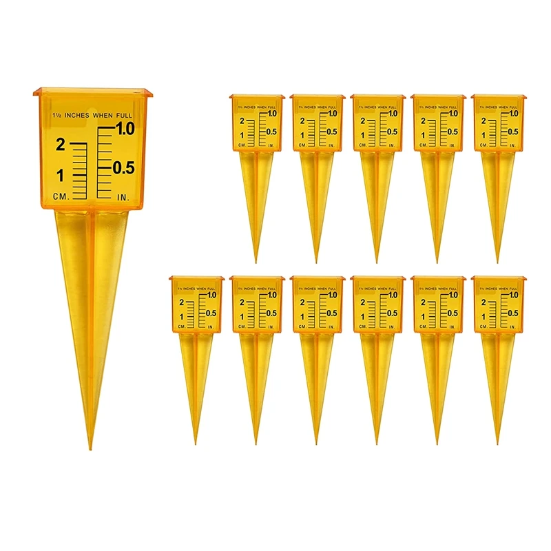 Rain Gauge Sprinkler Gauge (12 Pack) For Lawn And Garden Water