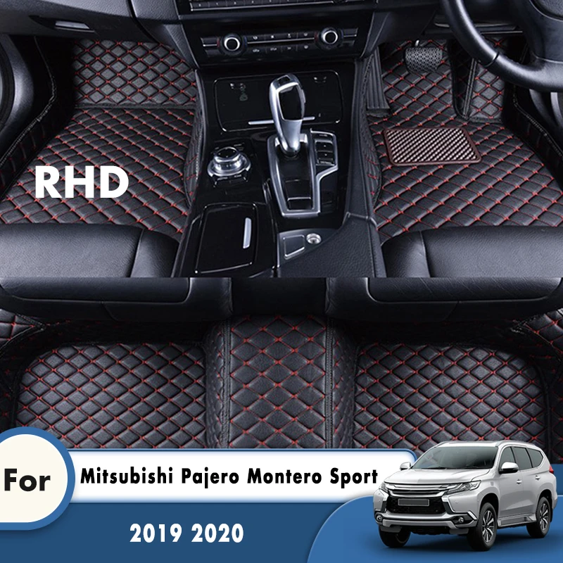 

Автомобильные коврики RHD под заказ для Mitsubishi Pajero Montero Sport 2019 2020, 7-местные коврики, автозапчасти, Аксессуары для автомобилей