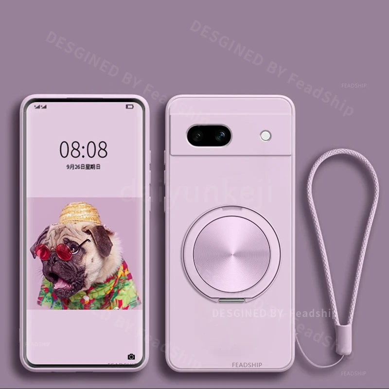 Silicone Phone Case with Magnetic Holder and Screen Protector