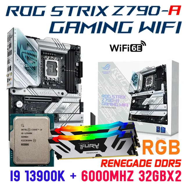 Intel Core I9 13900k Cpu Combo+asus Rog Strix Z790-a Gaminng Wifi