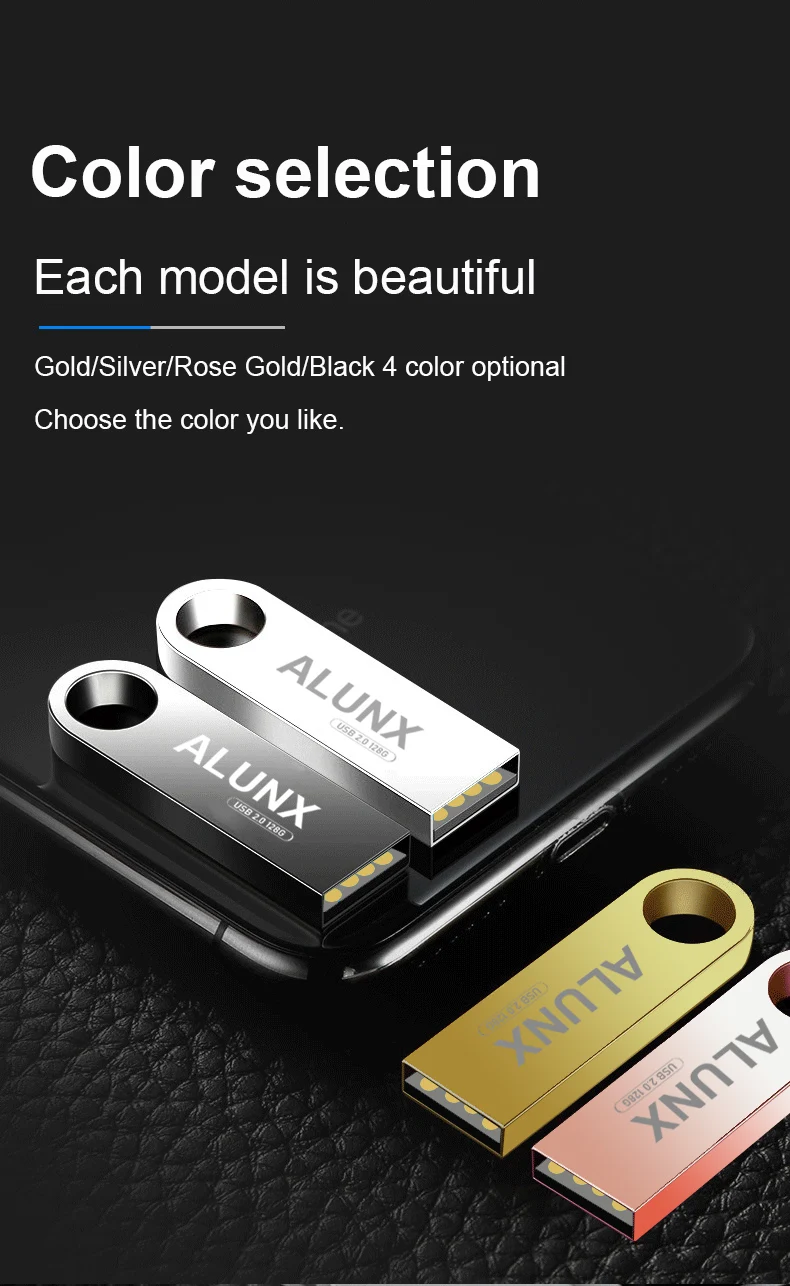 ALUNX 100% USB 플래시 드라이브, 128Gb 펜드라이브, 128Gb 메모리 스틱, 32Gb 4 Gb 금속 64 Gb 펜 드라이브, 8Gb USB 스틱, 16 Gb