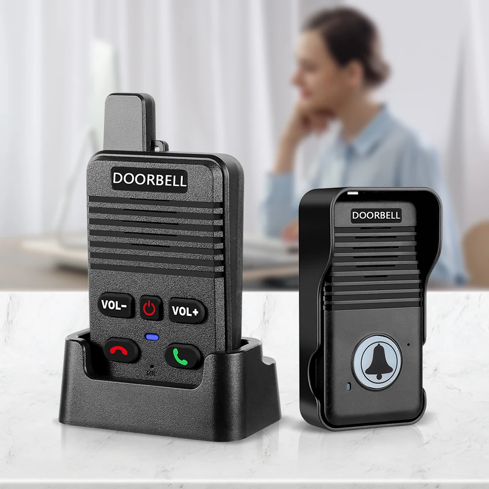 Wireless Voice Duplex Intercom Doorbell 500M House Home Audio with Rechargeable Battery Duplex Door Bell for Factory Office