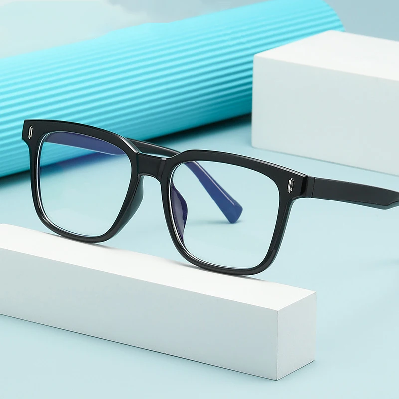 New Black Square Computer Glasses Frame Women Men Anti Blue Light Rectangle Eyewear Blocking Optical Spectacle Eyeglasses