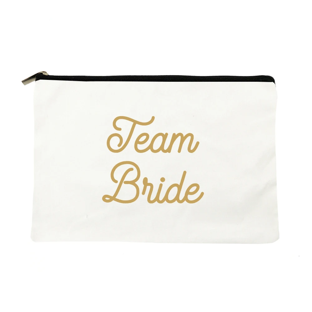 Bride Team Print Bridesmaid Gifts Women's Makeup Bags Female Toiletry Bag Cosmetics Case Bag Storage Wash Pack Travel Organizer 3