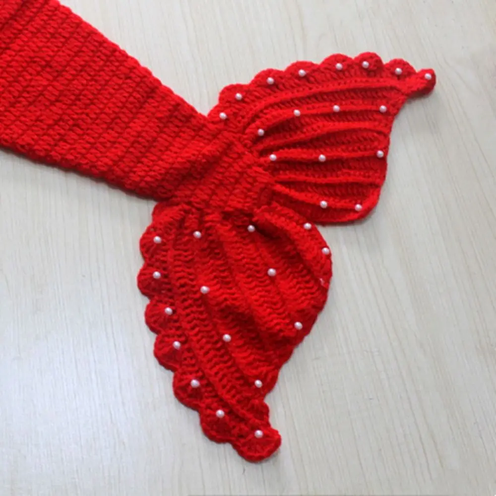 3pcs/Set Creative Baby Mermaid Costume Set Soft Handmade Newborn Photography Props Solid Color Washable Infant Knitted Costume