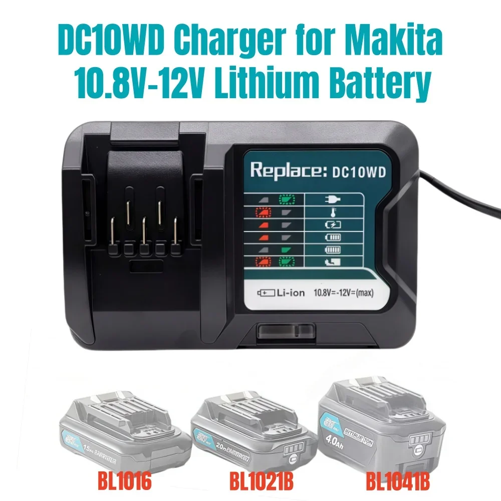 DC10WD BL1015 Battery Charger Replace for 10.8V 12V BL1016 BL1021B BL1041B FD05