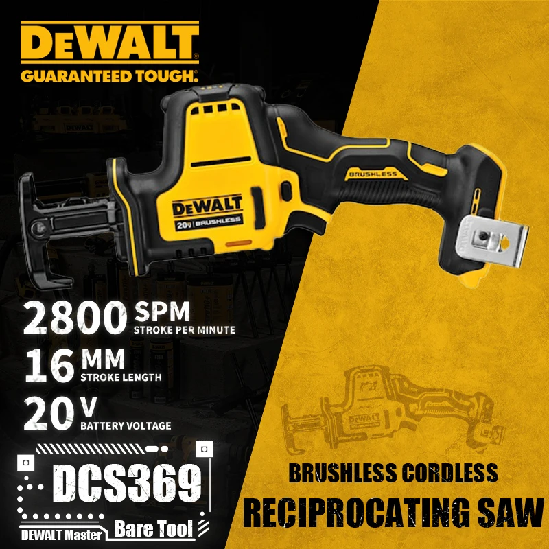 AUTOJARE Cordless Reciprocating Saw For Dewalt 20V Battery – Brushless, 5-Blade Set