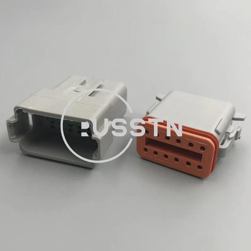 

1 Set 12 Hole DT06-12S DT06-12P DT Series Grey Socket Starter Auto Plug Waterproof Electrical Wiring Connector For Deutsch