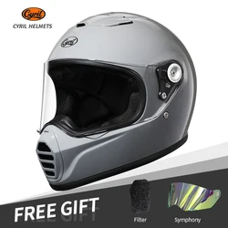 2024 Safety Retro Certified Motorcycle Helmet DOT Lightweight Breathable Dural Bright Visor Capacetes Casco Full Face Helmets