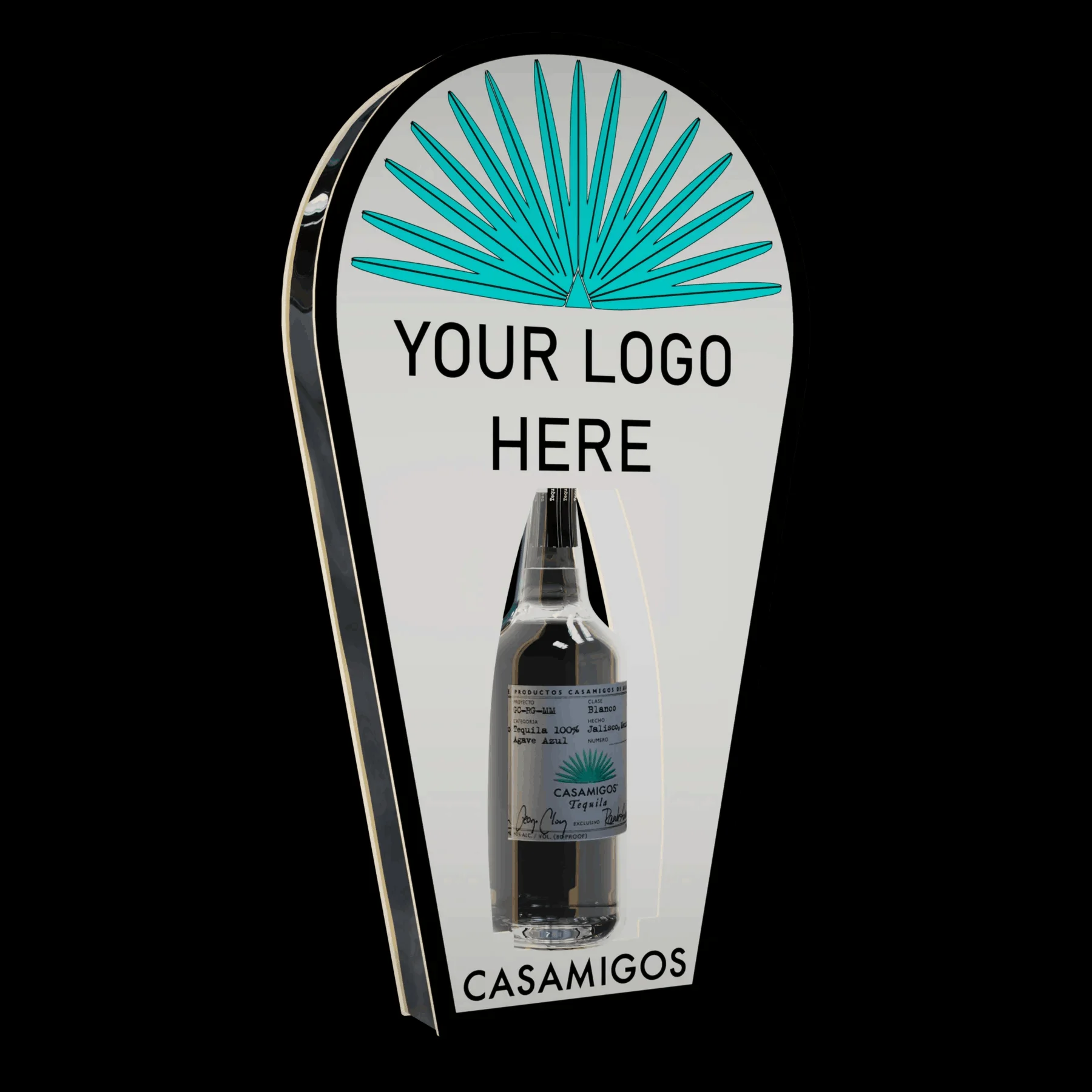 Neon Glow Casamigos Tequila Bottle Presenter Led Champagne Glorifier Display VIP Bottle Service per Party Nightclub Lounge Bar