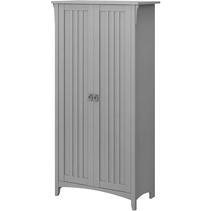 

Bush Furniture Salinas Tall Storage Cabinet Modern Farmhouse Accent Chest with Doors & Adjustable Shelves, Storage Cabinets