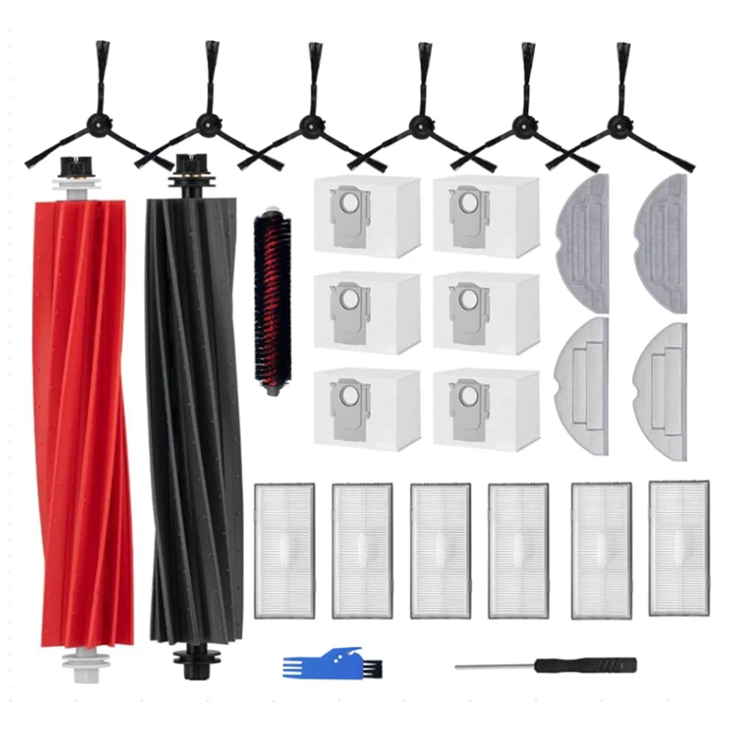 

Accessory Set for Roborock S8 Pro Ultra Vacuum Cleaner, 1 Double Brush System Model Main Brushes