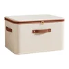 Linen Zipper Storage Boxes, Non-Woven Fabric Clothing Organizer Bins for Home Bedroom Closet Organization,Include Good Helpers 6