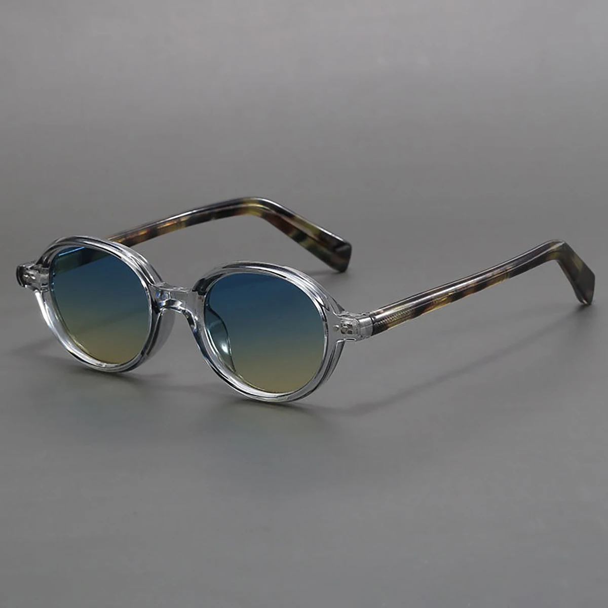 Acetate Small Round Sunglasses Polarized Men's Japanese Unisex Oval Sunglasses Women Retro TR90 Acetate Men 4