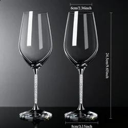 Luxury Crystal Red Wine Glass Set - Elegant Tall Glasses - 190 - 600ML (2pcs set 470ml -11)