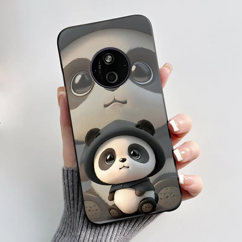 Aesthetic Shockproof Black Silicone Case with Sunset Pattern