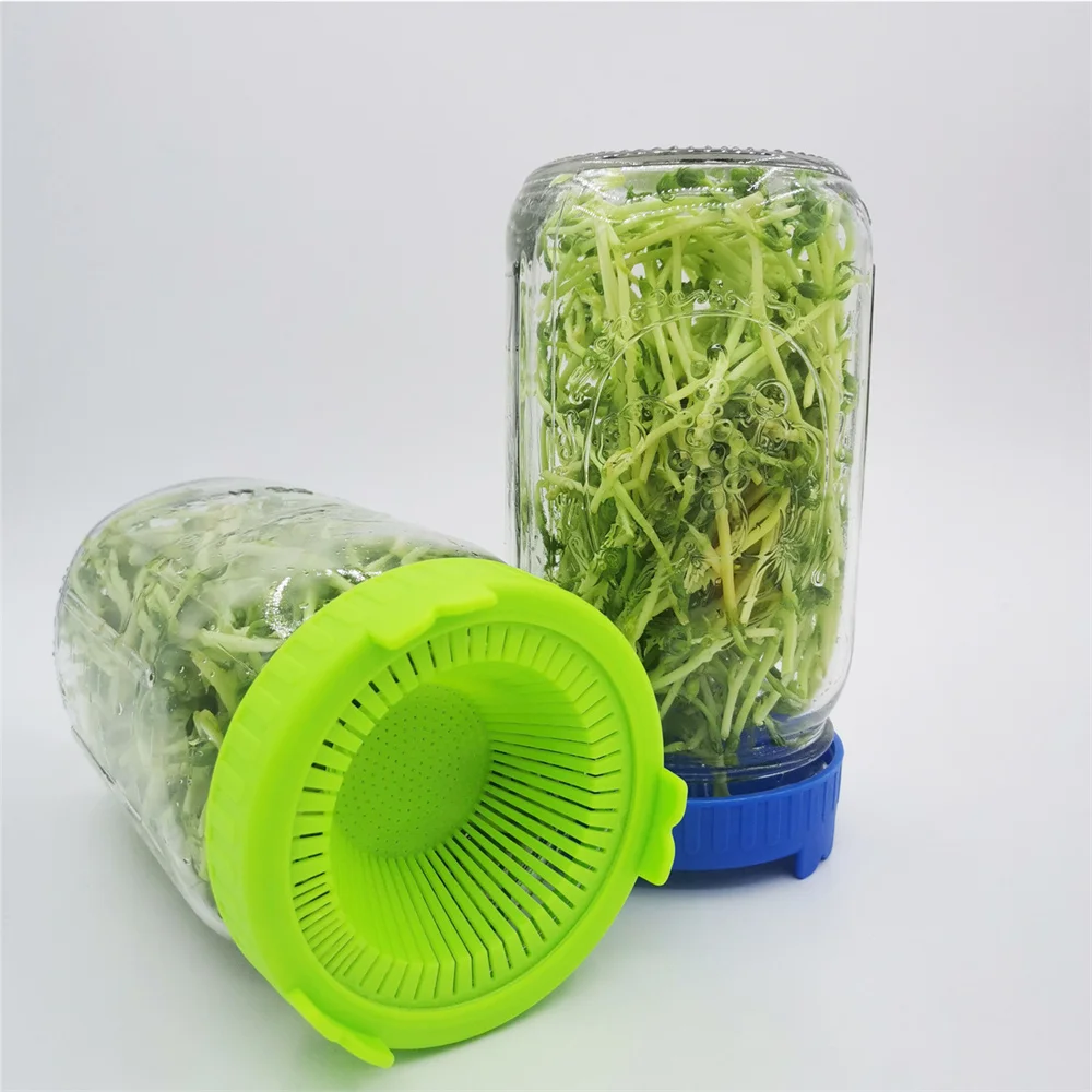 

Growing Bean Indoor Sprouting Lid 86mm Wide Mouth Jar Screen Sprouting Strainer Lid Kit For Mason Jar Household Supplies