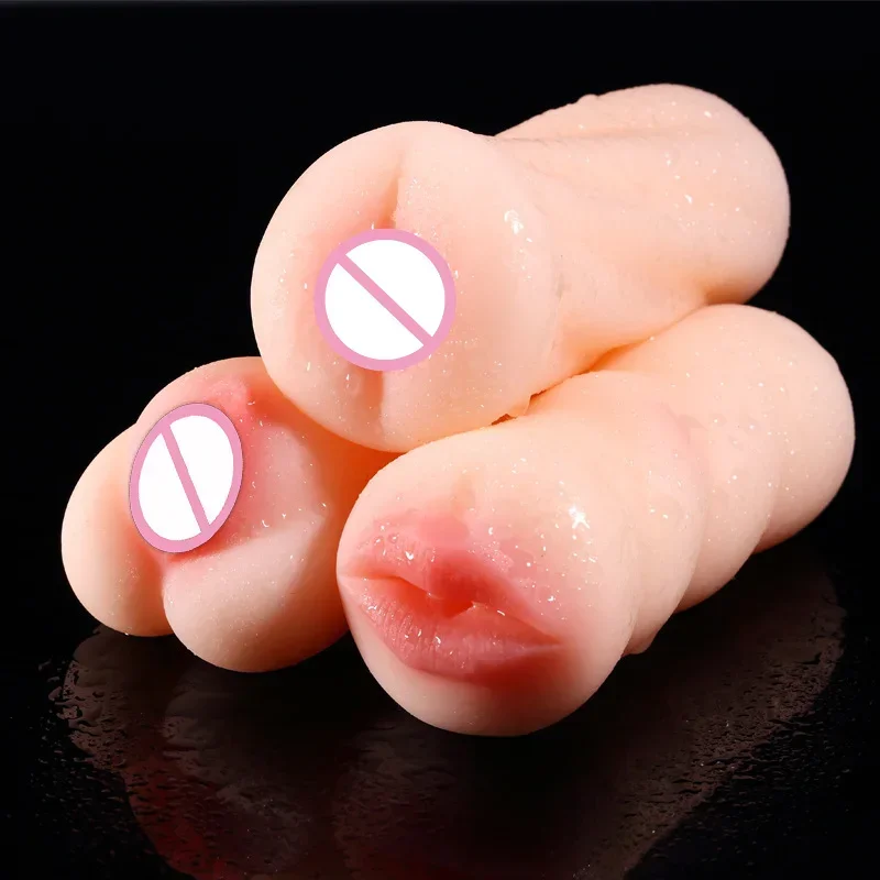 Male masturbator realistic deep throat vagina artificial pocket pussy blowjob cup