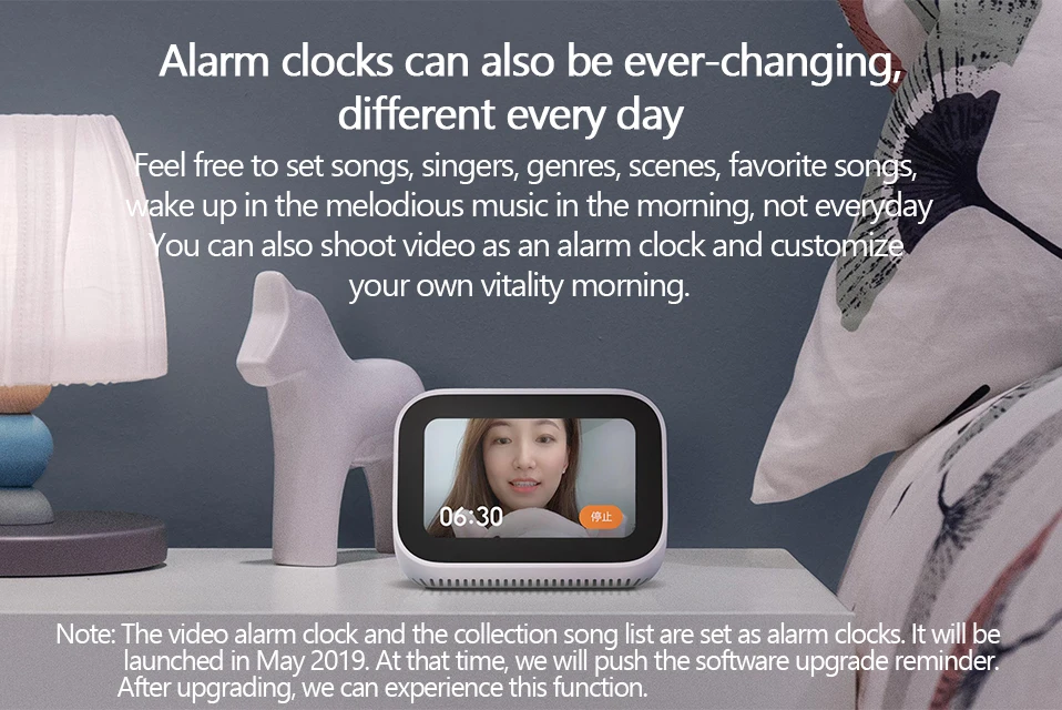Original Xiaomi AI Touch Screen Bluetooth 5.0 Speaker Digital Display Alarm Clock WiFi Smart Connection Speaker Mi speaker (5)