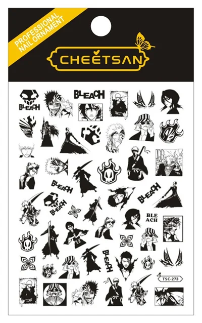 DeathNoteBook Designs TSC-163-174-280 3d Nail Art Sticker Slider Stamp Decor For Nails Accessories For Professionals