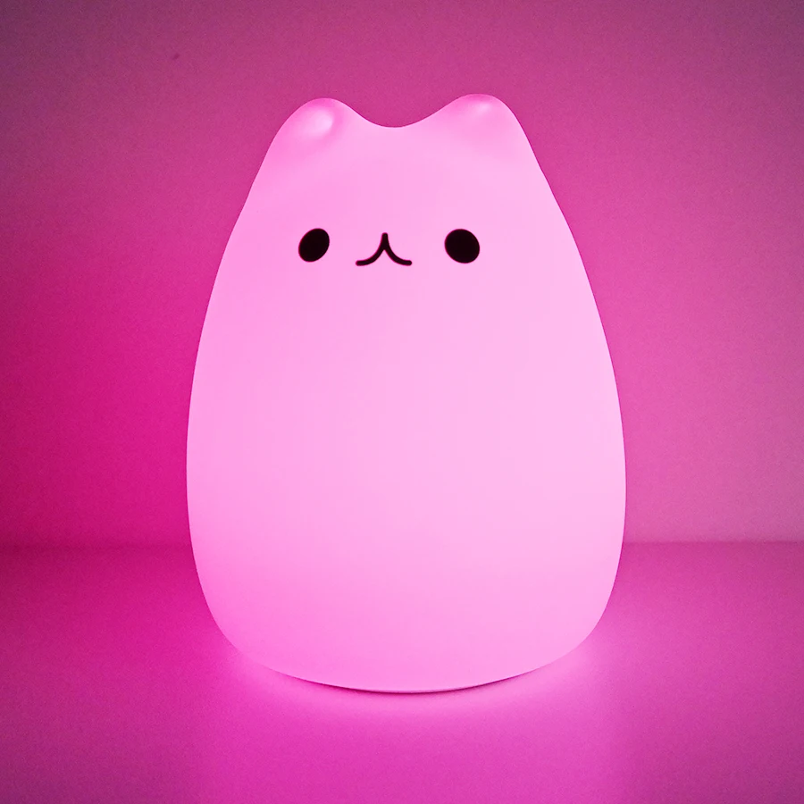 LED Night Light LED Night Lamp Night Light Animal Silicone Soft Breathing Cartoon Baby Nursery Lamp for Children