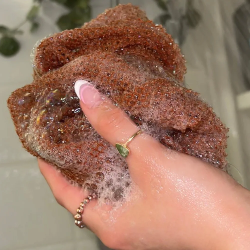 Exfoliating Scrubber Exfoliating Mesh African Exfoliating Net Sponge Long Strip Skin Smoother African Net Long Smooth Skin Back Scrubber