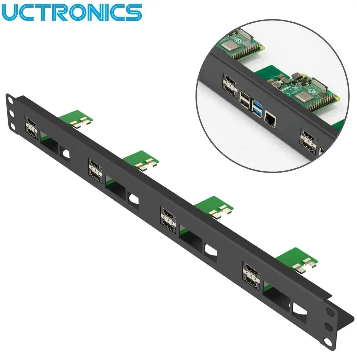 UCTRONICS   , ũ HDMI  , 19 ġ 1U  Ʈ, 1-4  ,   4  B