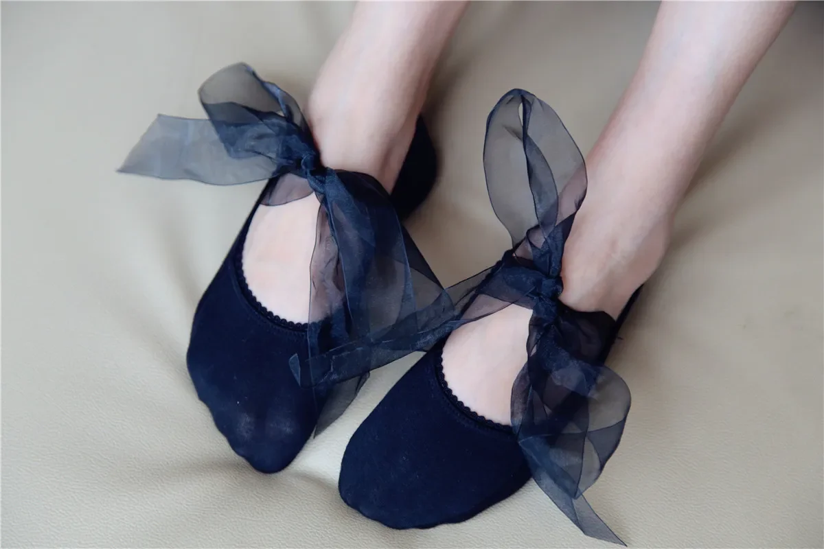 Spitzensocken für Mädchen mit Gürtel Harajuku Niedliche Vintage Retro Niedrig Geschnittene Damen Weiße Prinzessin Japanische Liebliche Hochzeits-Tanz-Geschenksocken – Detail 4