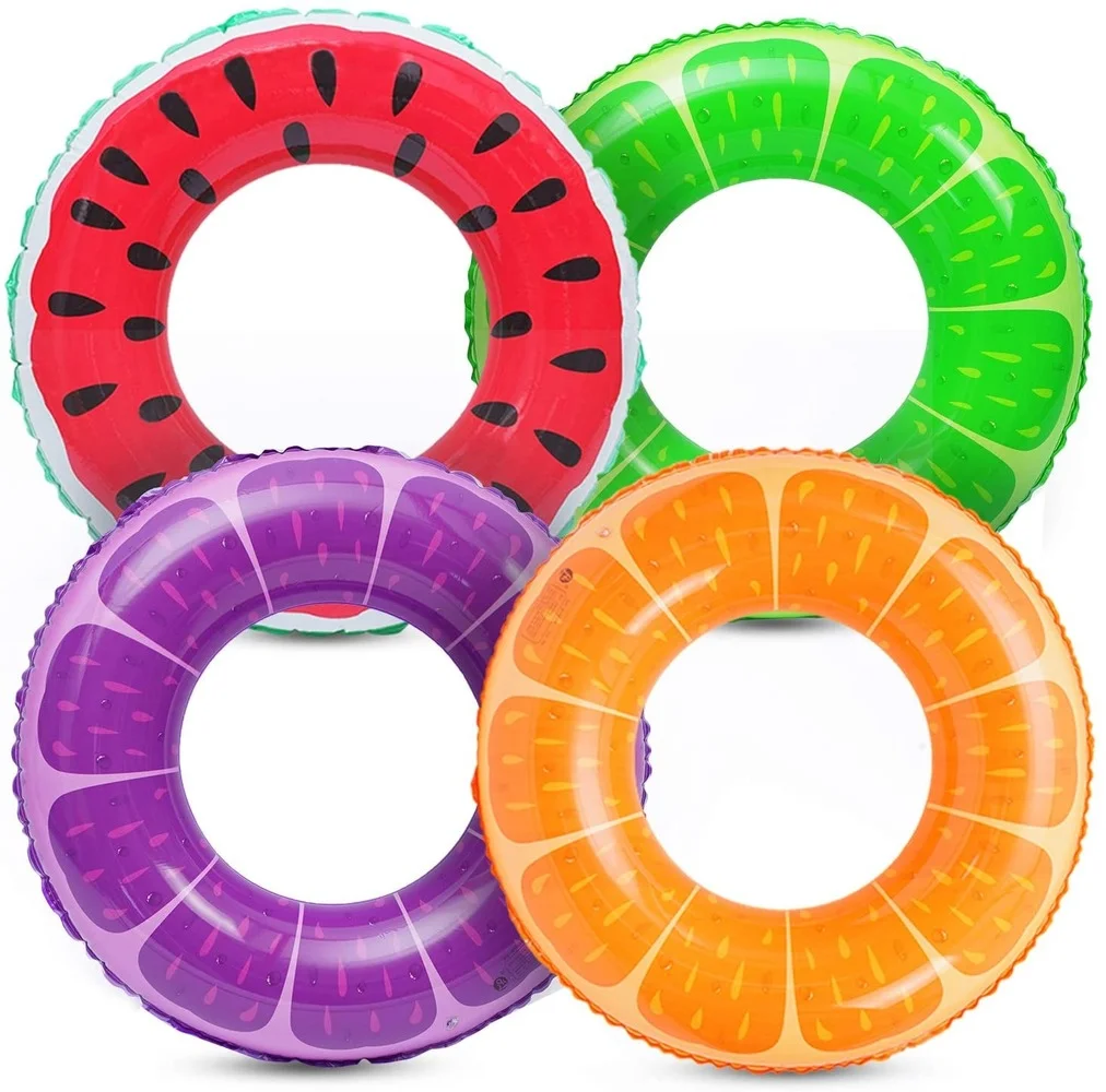Inflatable Pool Floats 1 Piece Fruit Swim Tubes Rings 70cm 90cm Swim