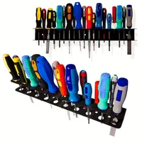 Screwd Driver Holder Wall Mount , 15.7" Screwdriver Organizer, Garage Tool Storage Rack Utility Tool Organizer and Storage Rack 1