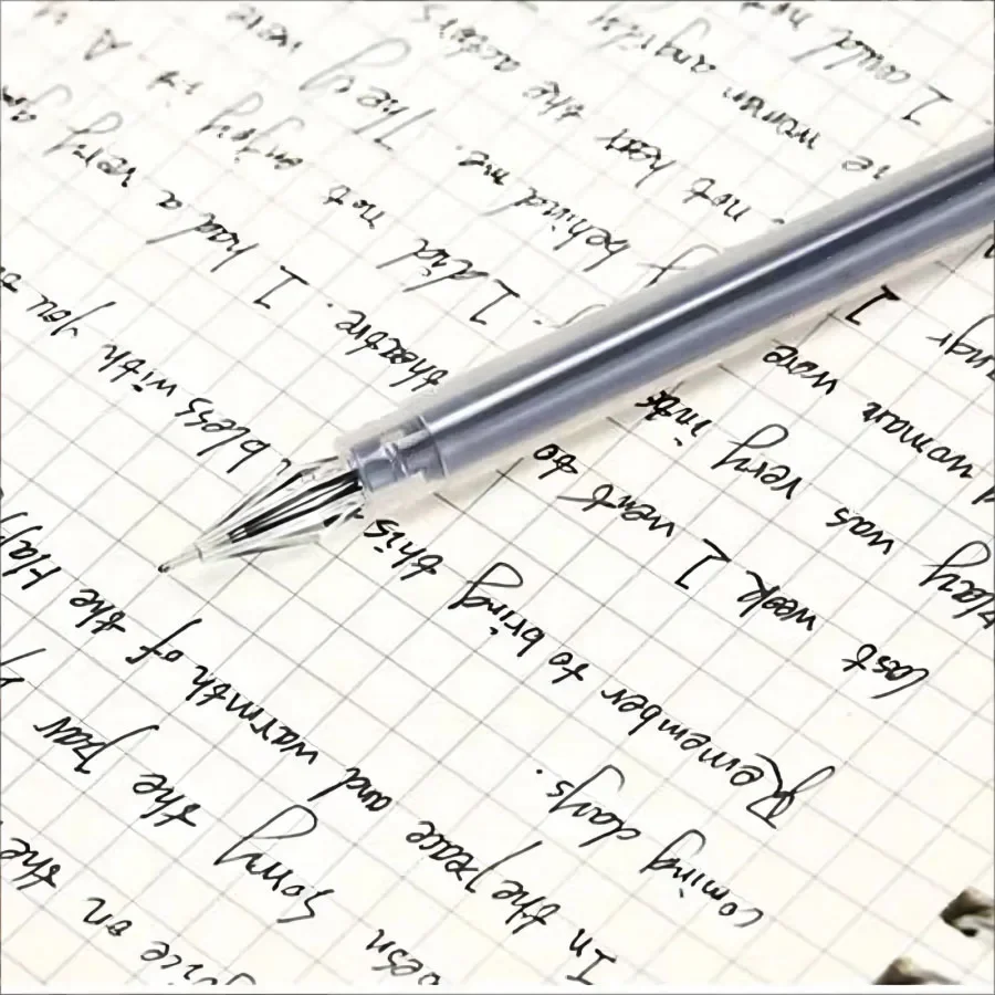 12pcs/mix Diamond Tip Gel Pen, Fine 0.38mm Large-capacity Black/Blue/Red Ink Refill Exam School Office Supplies Stationery