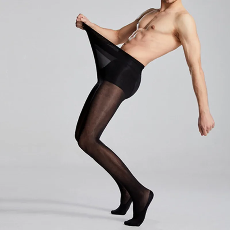 Collants homme longs pêche 170-190cm noir blanc couleur peau printemps anti-accrochage design