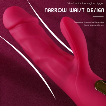 Heating Thrusting Dildo Double Vibrators for Women Clitoris Stimulator Adult Sexy Toys Masturbators Wand Couple Sex Machine 5