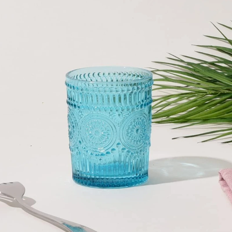 1 confezione di bicchieri da acqua romantici-bicchieri da bere Vintage viola da 10.5 once bicchieri per Whisky birra succo bevande bicchieri da Cocktail