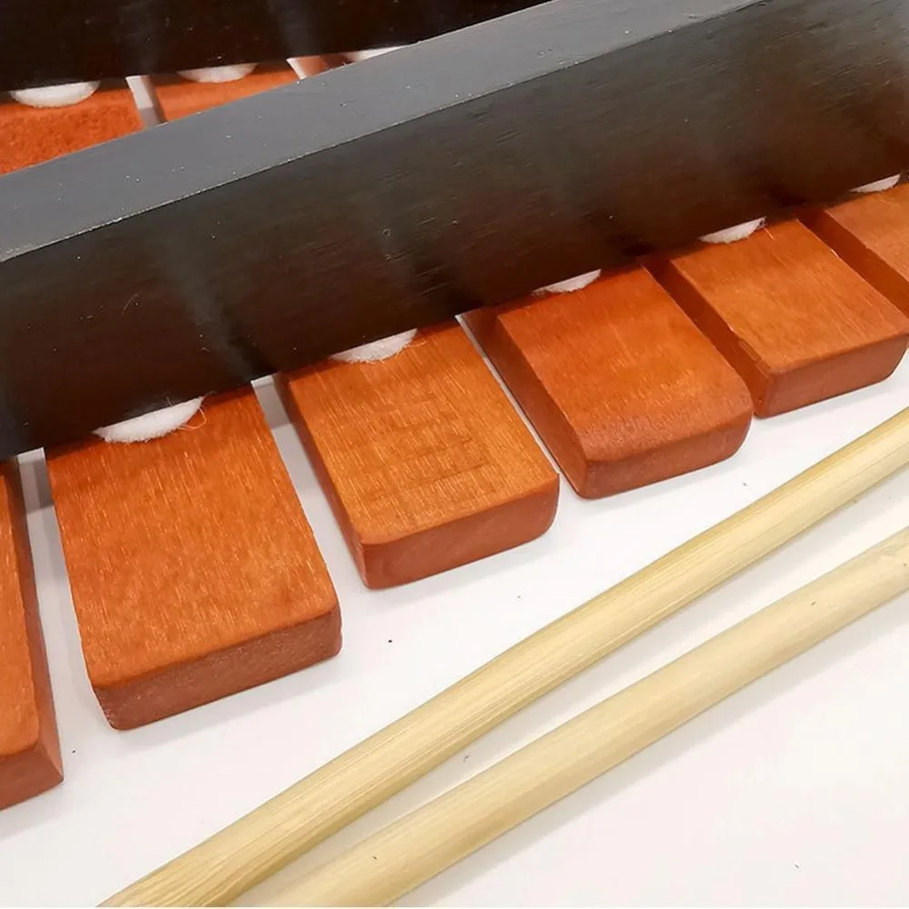 Wooden 8 Note Wooden Xylophone with Handle With Two Beaters Traditional Music Instrument Drumsticks Percussion Parts