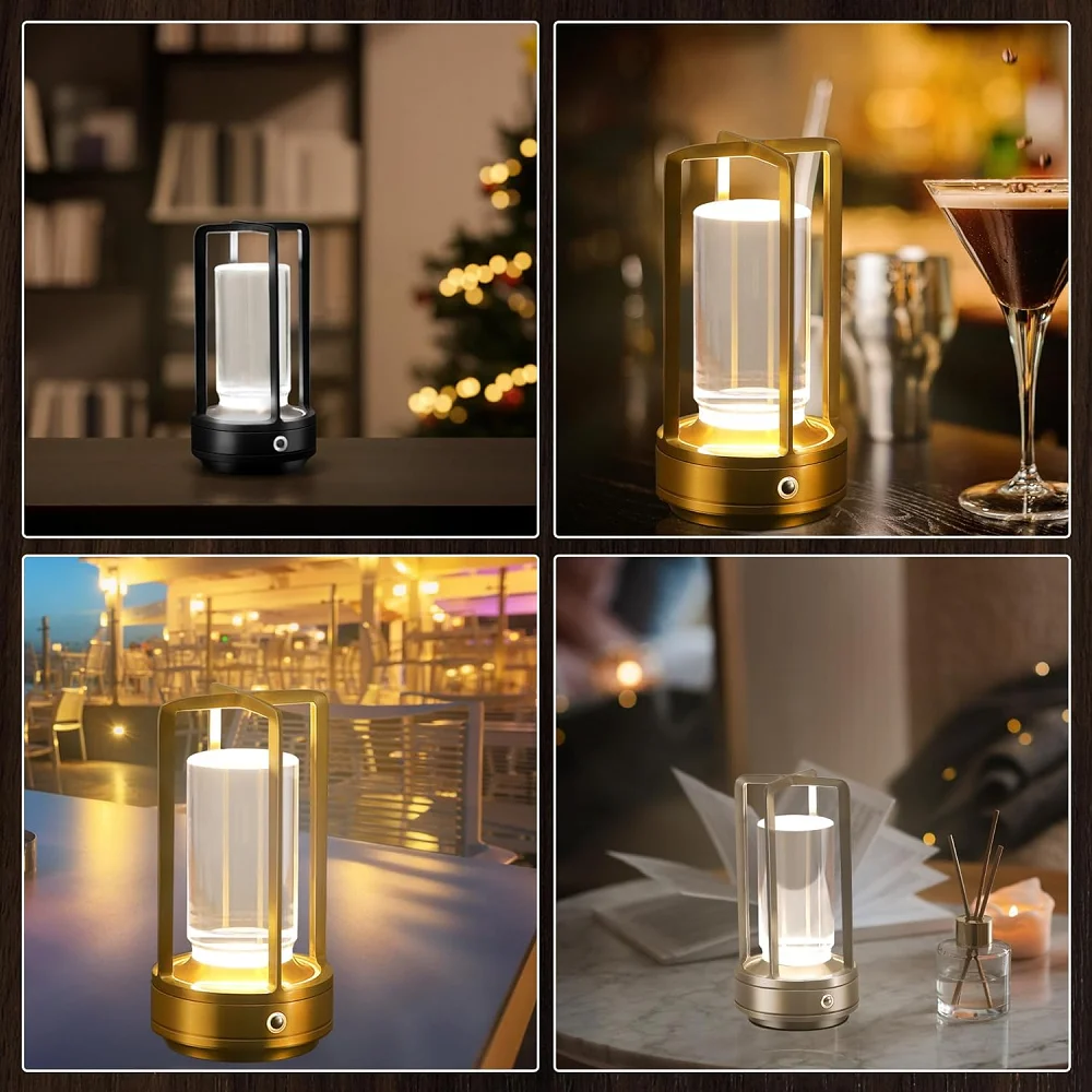 Touch Lamp, draagbare tafelsensor controle bedlampjes met snelle USB-oplaadpoort, 5 niveau dimbaar warm wit licht & 13 Kleur veranderende R | NL