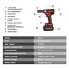 VVOSAI MT-Series 340N.m Electric Impact Wrench 20V Brushless Wrench Socket Li-ion Battery Hand Drill Installation Power Tools 3