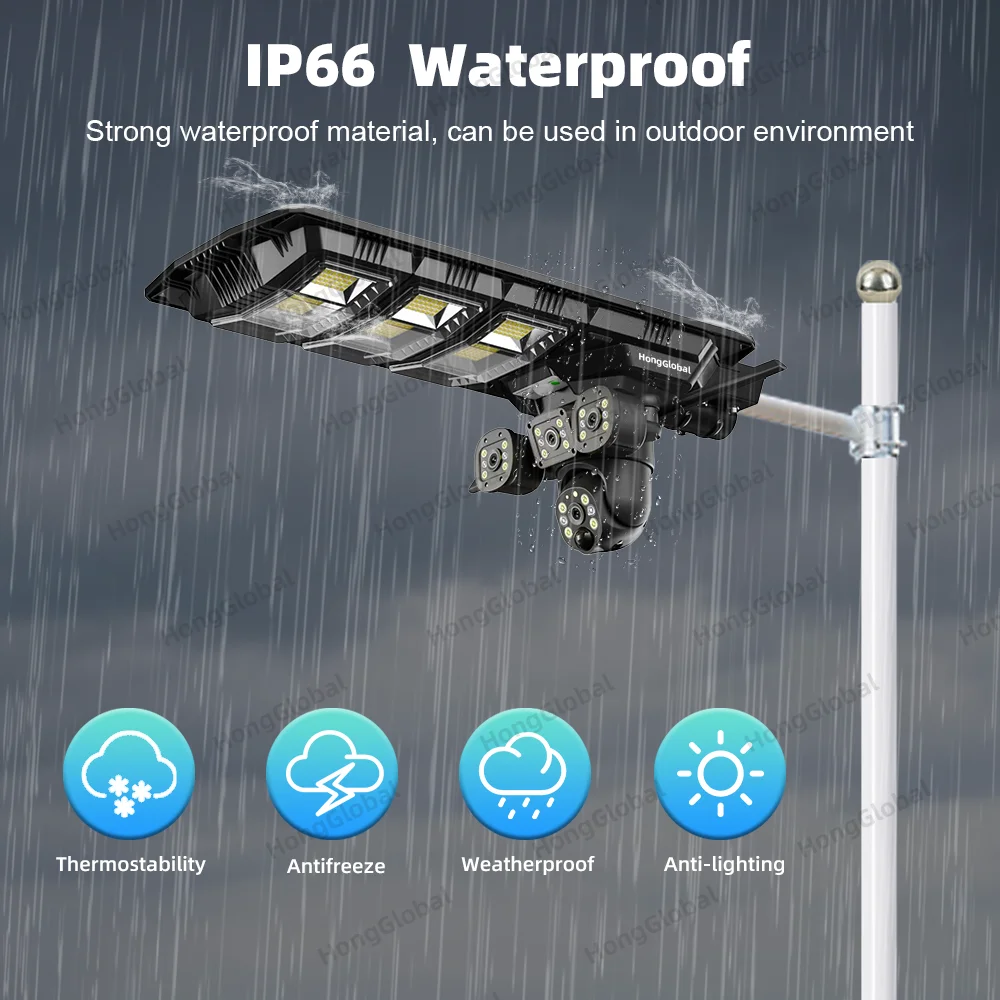 8MP Solar Powered Wireless Surveillance IP PTZ Camera V380 Pro Outdoor Solar Street Light WiFi Security CCTV Camera ip camera,wifi camera,surveillance camera,solar security camera,solar camera